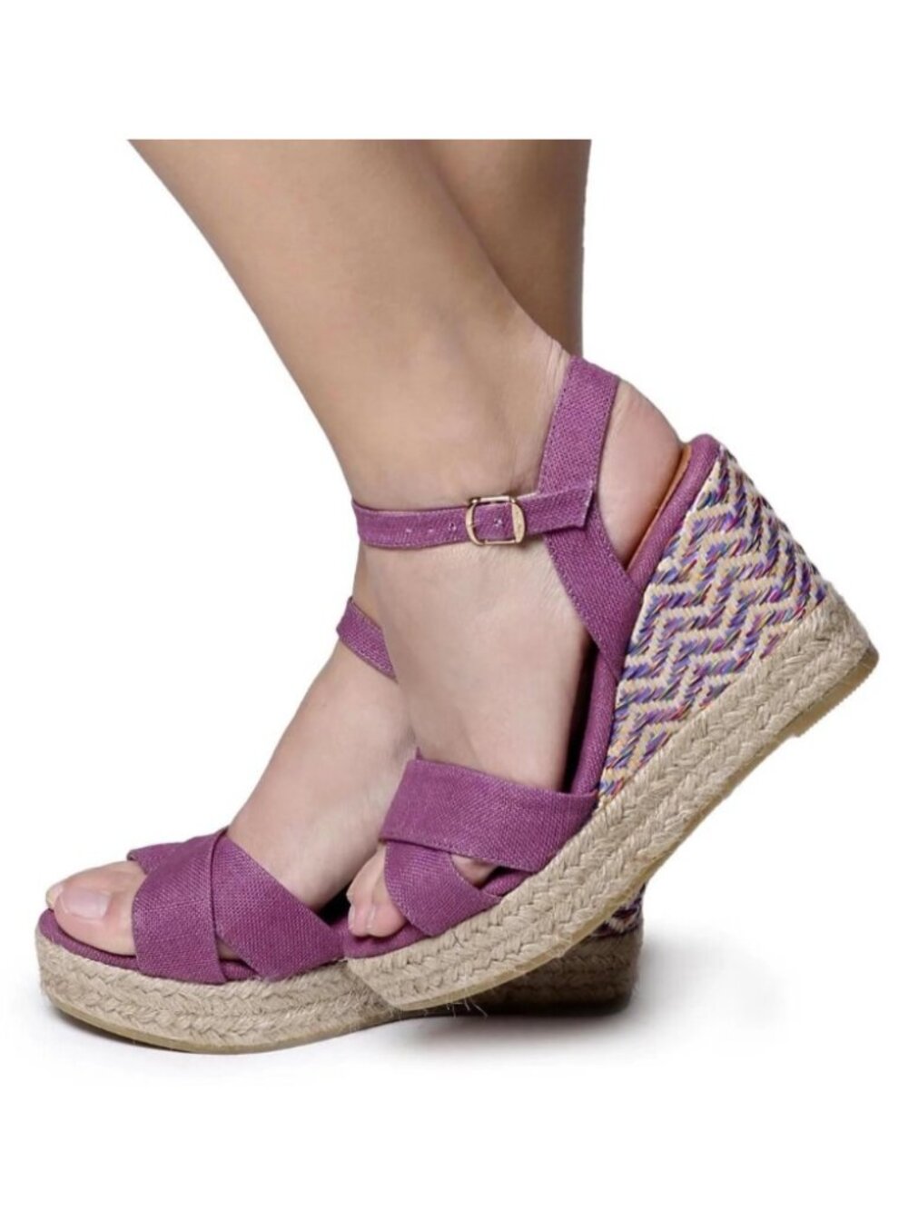 Toni Pons Amaia purple Wedge Sandals(For Women)